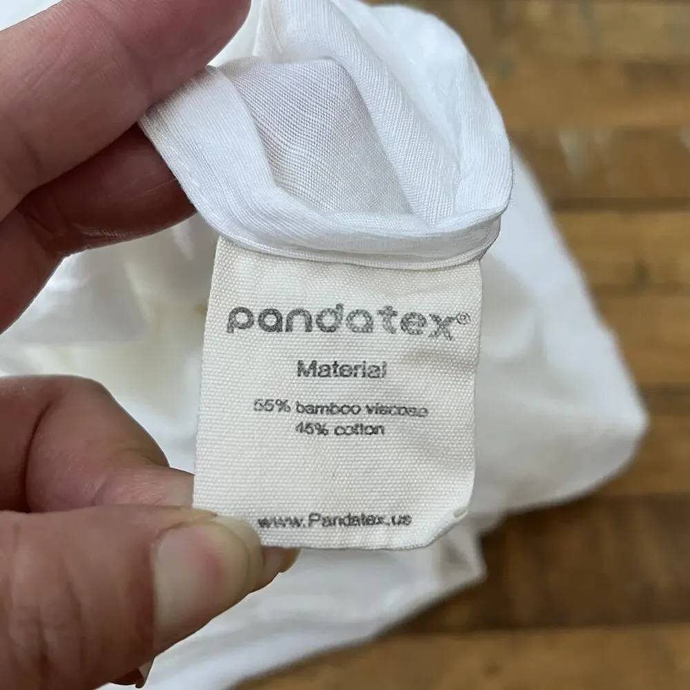 Pandatex Bamboo Cotton Blend Twin Fitted Sheet & Flat Sheet White